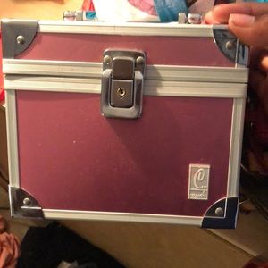 Pink metallic cosmetics box